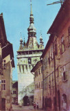 R1819 Sighisoara Turnul Ceasului circulat 1963 RPR