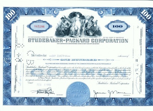 172 Certificat actiuni SUA - perforat -pentru colectionari