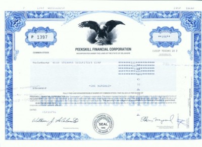 176 Certificat actiuni SUA - perforat -pentru colectionari foto