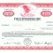 183 Certificat actiuni SUA - perforat -pentru colectionari