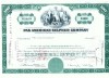 186 Certificat actiuni SUA - perforat -pentru colectionari