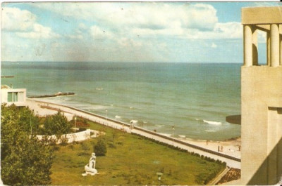 R2145 Eforie Nord Pe faleza circulat 1965 RPR foto