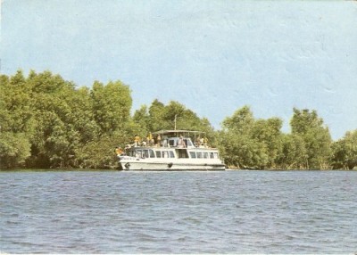 V110 Vaporul Egreta pe bratul Sulina circulat 1989 foto