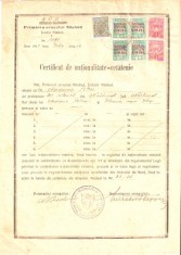 A62 Certificat de nationalitate Timbru Mihai bloc Acte