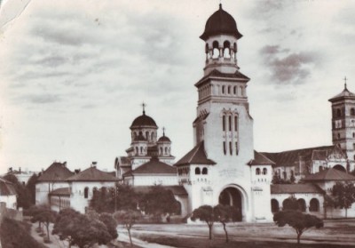 R2568 Alba Iulia Catedrala Romano catolica circulat 1963 RPR foto
