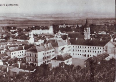 R2556 Aiud Vedere panoramica circulat 1962 RPR foto