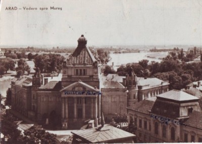 R2607 Vedere pe Mures circulat 1963 RPR foto