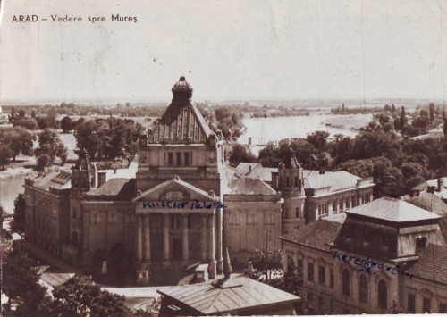 R2607 Vedere pe Mures circulat 1963 RPR