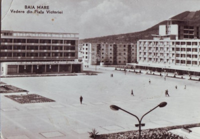 R2665 Baia Mare circulat 1964 RPR Piata Victoriei foto