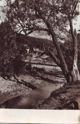 R2972 Busteni Podul spre Zamora circulat 1958 RPR foto