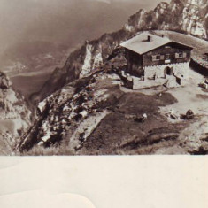 R2927 Muntii Bucegi Cabana Caraiman circulat 1961 RPR