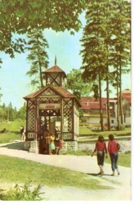 R2243 Borsec Izvorul mineral Horia circulat 1963 RPR foto