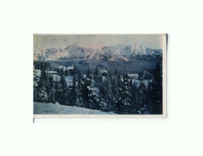 CP152-85 Masivul Bucegi -RPR -sepia -circulata 1953 foto