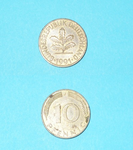 GERMANIA - 10 PFENNIG 1991 J GERMANIA - 10 PFENNIG 1991 J