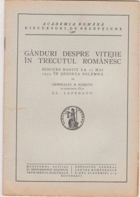 R.Rosetti / Ganduri despre vitejie in trecutul romanesc (1935 foto