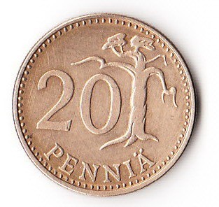 FINLANDA 20 PENNIA 1976 FINLANDA 20 PENNIA 1976