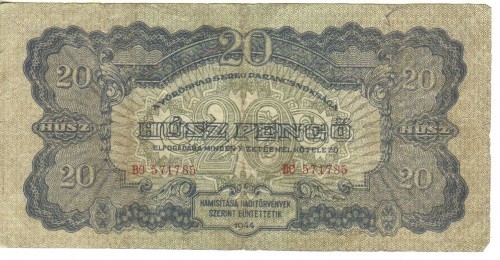bnk bn ungaria 20 pengo 1944 armata rosie bnk bn ungaria 20 pengo 1944 armata rosie