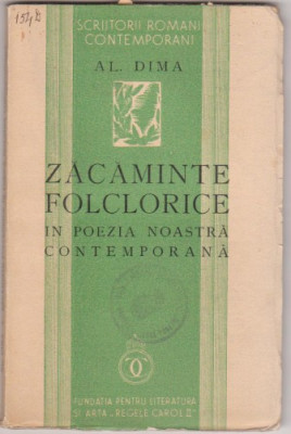 Al.Dima / Zacaminte folclorice in poezia romana (editie 1936) foto