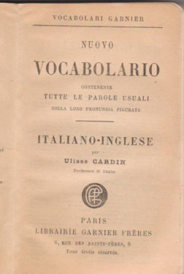 Dictionar italian-englez (editie antebelica) foto