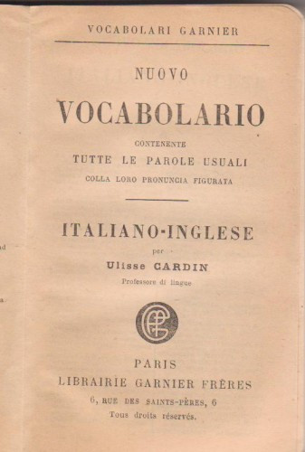 Dictionar italian-englez (editie antebelica)
