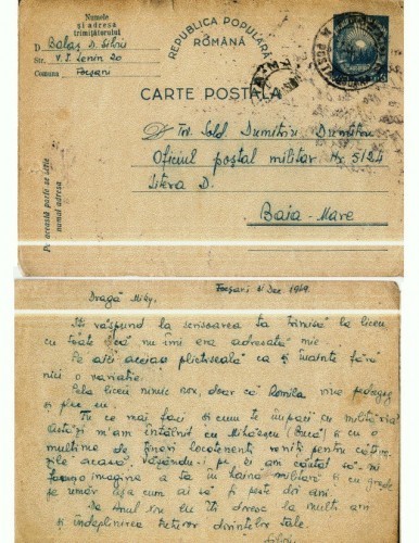 CP157-11 V.I.Lenin, Focsani -Baia Mare -circulata 1949 -soldat CP157-11 V.I.Lenin, Focsani -Baia Mare -circulata 1949 -soldat