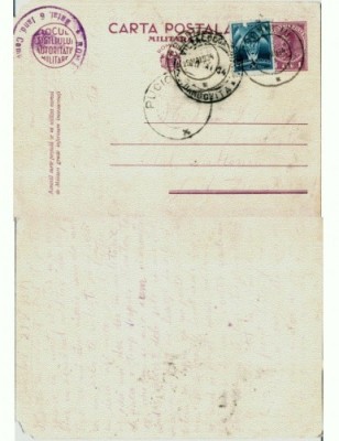 CP157-22 Militara -Odorhei -Sultanu, Visenesti -circulata 1934 foto