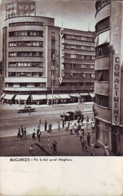 R3227 Bucuresti Magheru circulat 1961 RPR foto