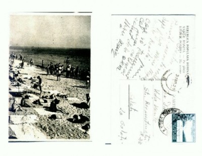 CP157-98 Vasile Roaita -Pe plaja -RPR -circulata 1954 foto