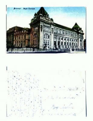 CP158-34 Bucuresti -Posta Centrala-Ed. Socec &amp;amp;amp; Co.-circulata foto