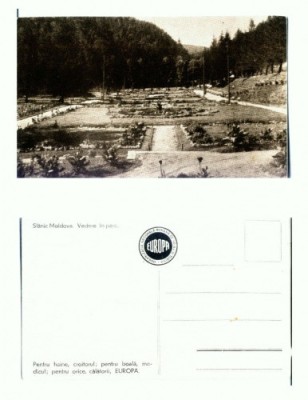CP158-62 Slanic Moldova. Vedere in parc -necirculata -antebelica foto