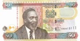 KENYA █ bancnota █ 50 Shillings █ 2008 █ P-47c █ UNC █ necirculata