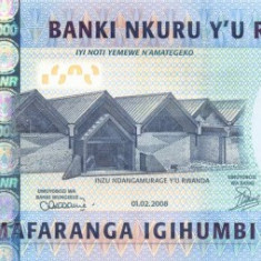 RWANDA RUANDA █ bancnota █ 1000 Francs █ 2008 █ P-35 █ UNC █ necirculata