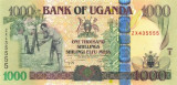 UGANDA █ bancnota █ 1000 Shillings █ 2008 █ P-43r █ REPLACEMENT UNC necirculata