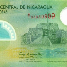 NICARAGUA █ bancnota █ 10 Cordobas █ 2007 █ P-201a █ POLYMER █ UNC █ necirculata