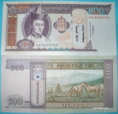 MONGOLIA 2008 - 100 TUGRIK - UNC foto