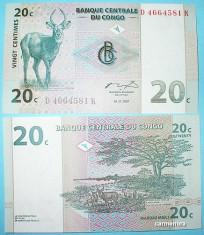 CONGO 1997 - 20 CENTIMES - UNC foto