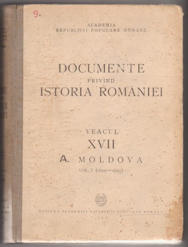 Documente privind istoria Moldovei (1601-1605)