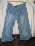 Pantaloni dama vara blugi 3/4, 30, Bleu