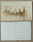 Harsova , 1916 , Pescari in barca pe Dunare