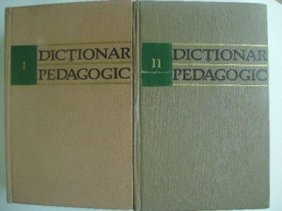 Dictionar pedagogic, 1963, vol. I-II foto