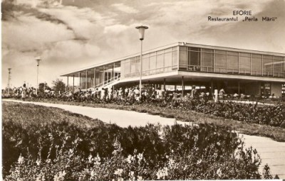 R3799 RPR Eforie, restaurantul Perla Marii, circulat 1961 foto