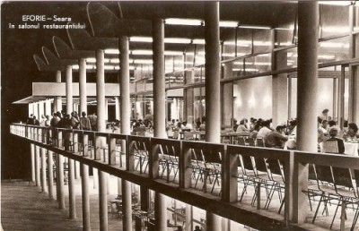 R3812 RPR Eforie, Salonul noului restaurant, circulat 1960 foto