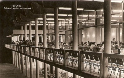 R3813 RPR Eforie, Salonul noului restaurant, circulat 1960 foto