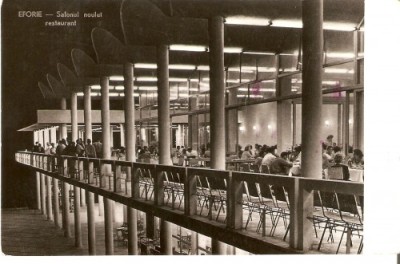 R3814 RPR Eforie, Salonul noului restaurant, circulat 1959 foto
