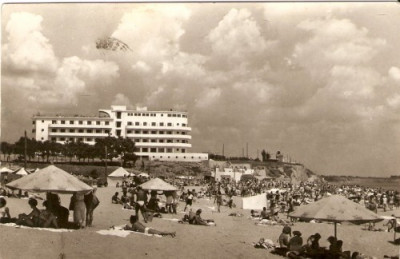 R3852 RPR Eforie, Pe plaja, circulat 1958 foto