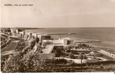 R3856 RPR Eforie, Vile pe malul marii, circulat 1961 foto