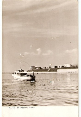 R3882 RPR Eforie, statiunea, vapor pe apa, circulat 1962 foto