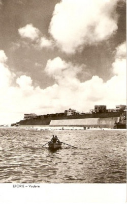 R3886 RPR Eforie, statiunea, barca pe apa, circulat 1960 foto