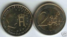 bnk mnd luxemburg 2 euro 2004 unc , henri , bimetal foto