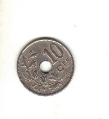 bnk mnd Belgia 10 centimes 1920 foto